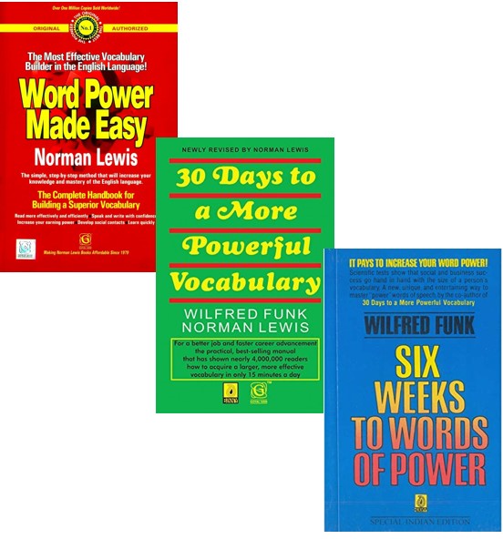 Word Power Made Easy+30 Days to More Powerful Vocabulary+Six Weeks to Words of Power (Set of 3 books)