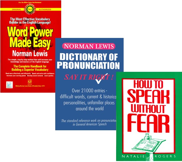 Word Power Made Easy+Dictionary of Pronunciation+How to Speak without Fear (Set of 3 books)