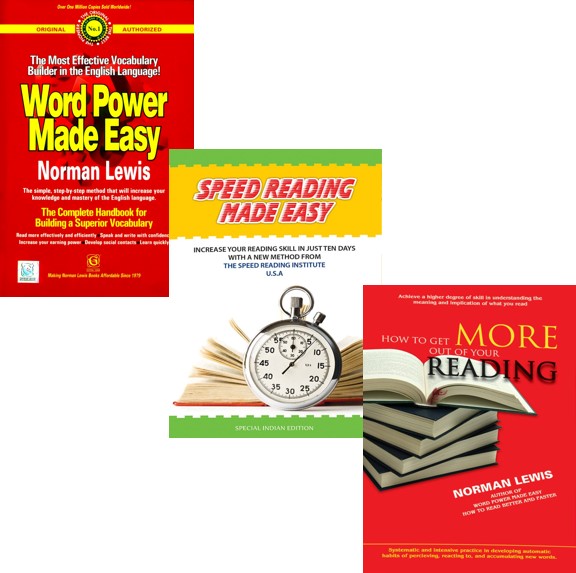 Word Power Made Easy+Speed Reading Made Easy+How to Get More Out of Your Reading (Set of 3 books)