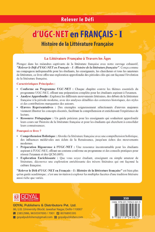 D'UGC - NET En Francais I - Histoire de la litterature francaise