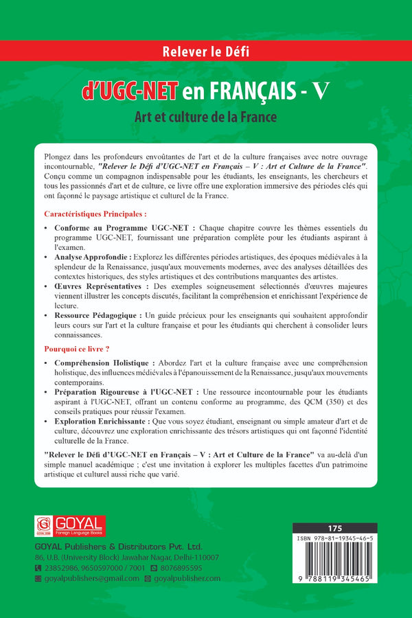 D'UGC - NET En Francais V - Art Et culture de la france