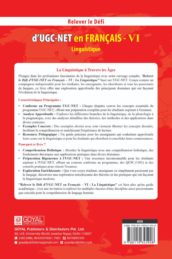 D'UGC - NET En Francais VI - Linguistique