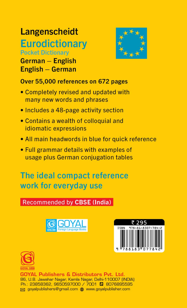 Langescheidt Eurodictionary Pocket Dictionary