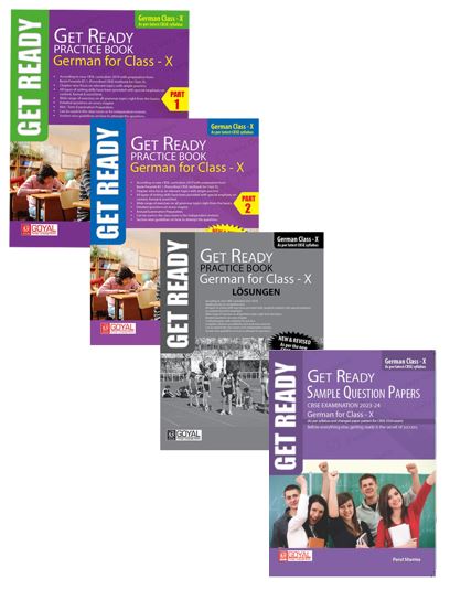 Get Ready Practice Book German For Class-X Part 1+2+Losungen+Sample Question Papers 2023-2024