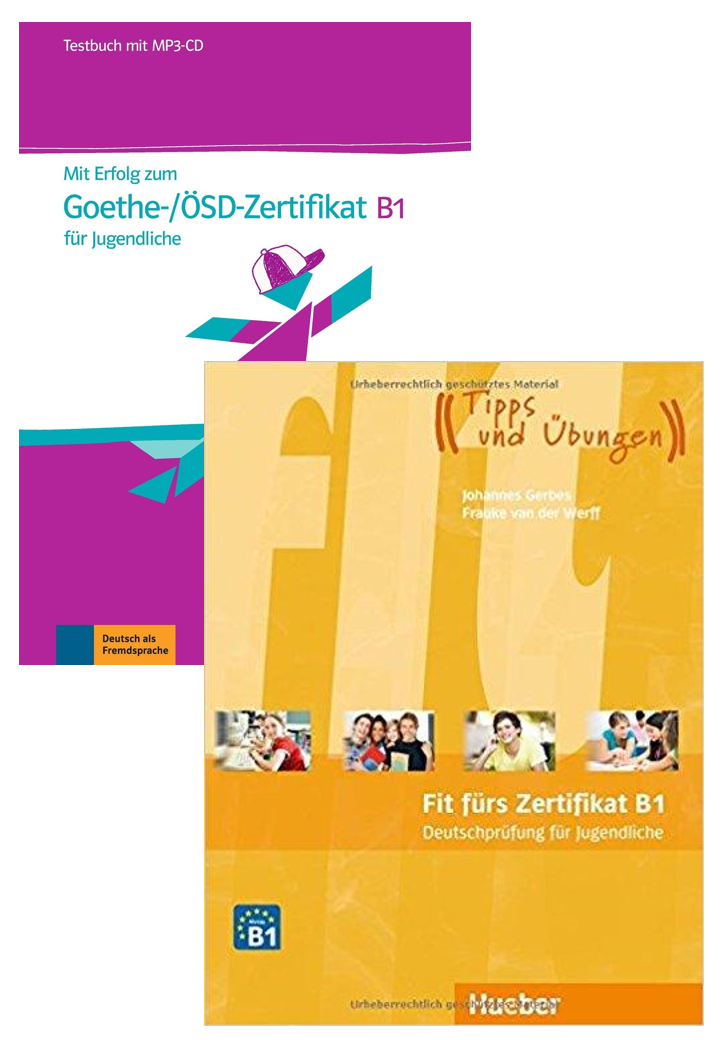 Mit Erfolg zum Goethe-/ÖSD-Zertifikat B1 für Jugendliche Testbuch (Audios Downloadable) +  Fit fürs Zertifikat B1, Deutschprüfung für Jugendliche: Lehrbuch mit MP3-Download