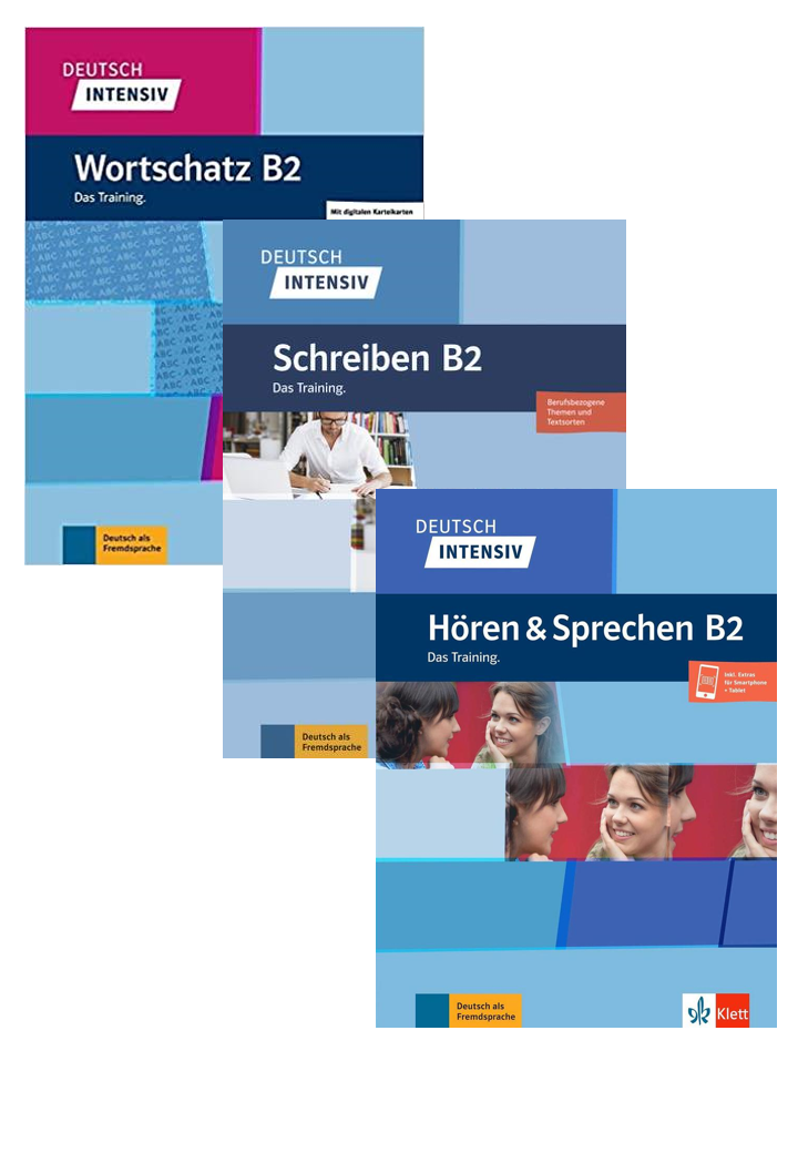 B2-Deutsch intensiv Wortschatz+Schreiben B2+Hören & Sprechen