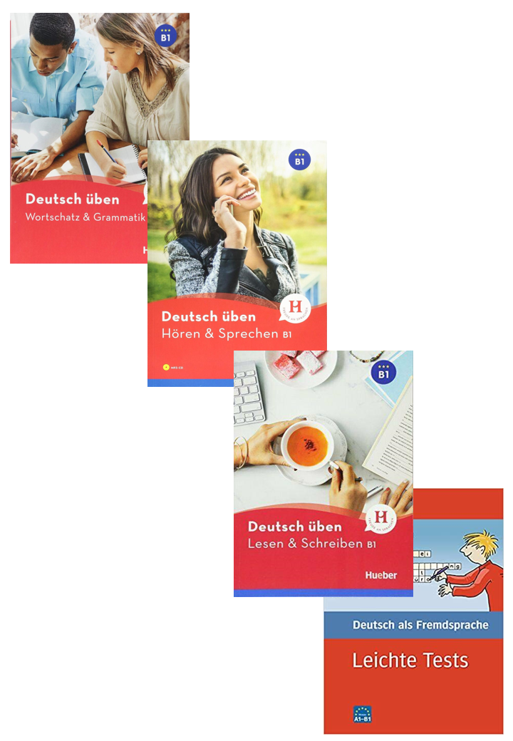B1-Lesen & Schreiben+Wortschatz & Grammatik+Hören & Sprechen+Leichte Tests ( Set Of 4 Books )