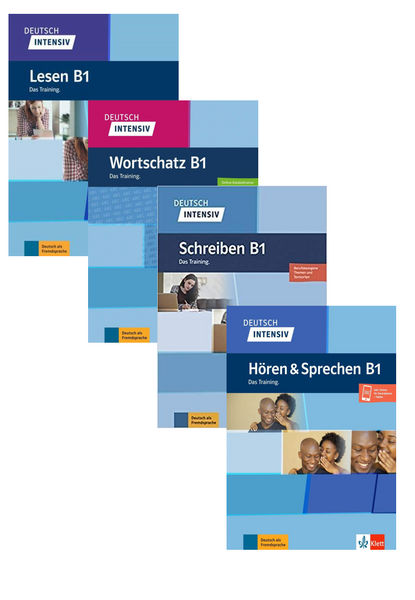 Deutsch intensiv B1- DAS TRAINING+Wortschatz+Schreiben B1+Hören