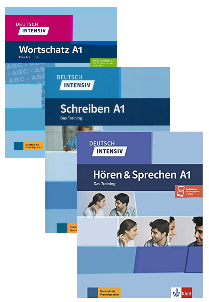 Deutsch intensiv A1-Hören und Sprechen+Schreiben+Wortschatz (3 Book Set)