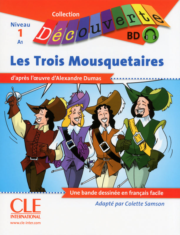 BD Les trois Mousquetaires - Niveau 1 (A1) - Lecture Découverte - Livre + CD
