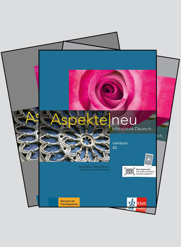Aspekte Neu B2 Textbook +  Workbook (With audio downloadable )+ Prufungsvorbereitung +Intensivtrainer (4 Book Set)