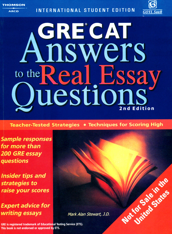 Real　to　Essay　Questions　Goyalpublishers　GRE-CAT　Answers