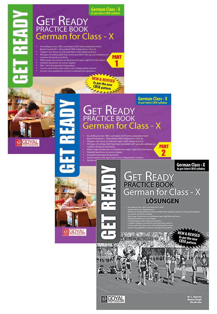 Get Ready Practice Book German For Class-X Part 1+Part 2+Lösungen