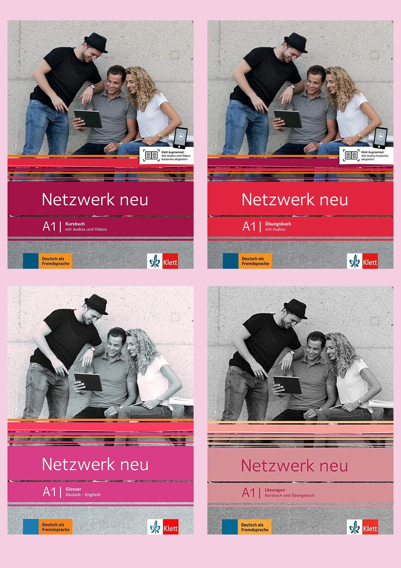 Netzwerk Neu A1: Textbook + Workbook + Glossar + Lösungen Audios Available On Allango (Set Of 4 Books )