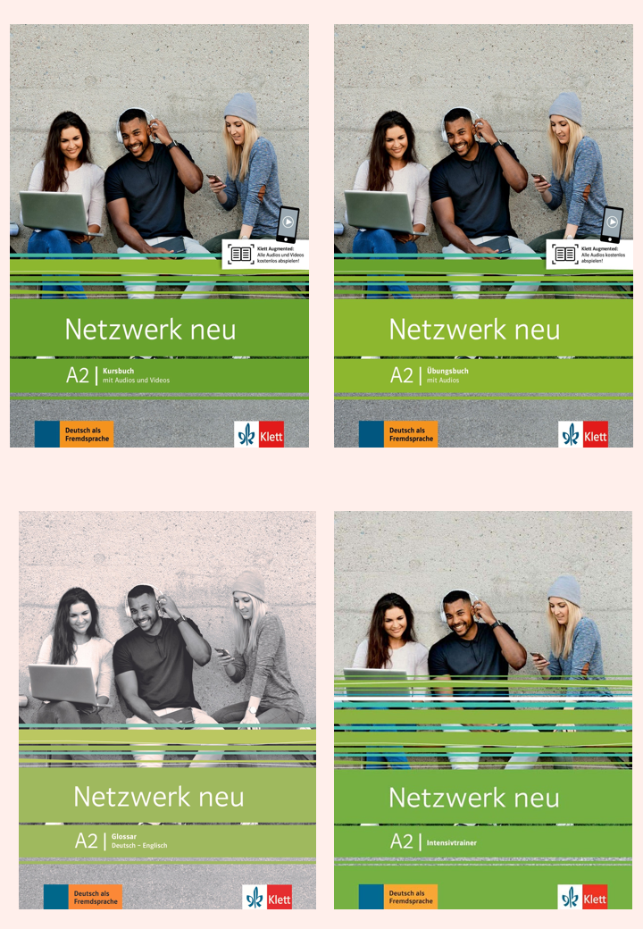 Netzwerk Neu A2 Textbook+Workbook+Glossar+Intensivtrainer Audios Available On Allango (Set Of 4 )