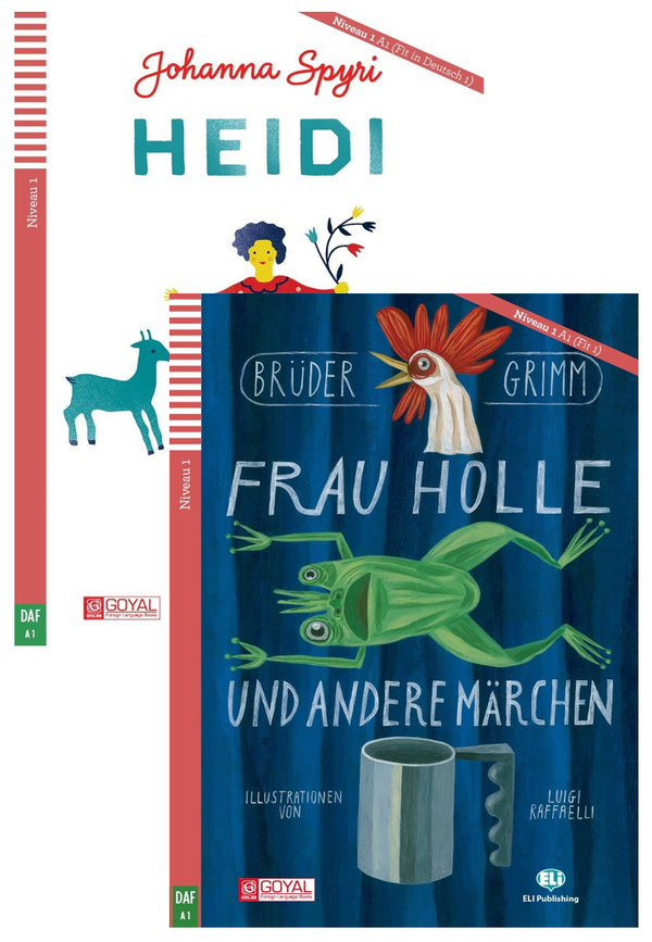 A1 Easy Readers-Johanna Spyri Heidi+Frau Holle und andere Marchen (2 Book set+ Audio-CD)