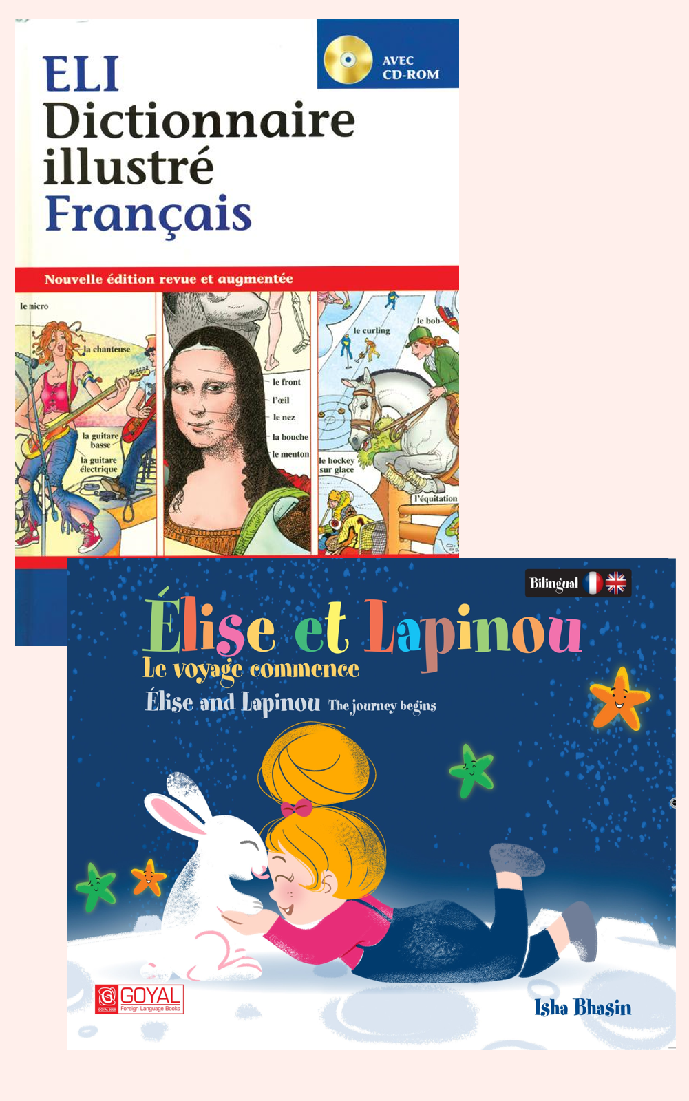 Élise et Lapinou le voyage commence (The journey begins) + ELI Picture Dictionary Francais (with CD) Two Book Set