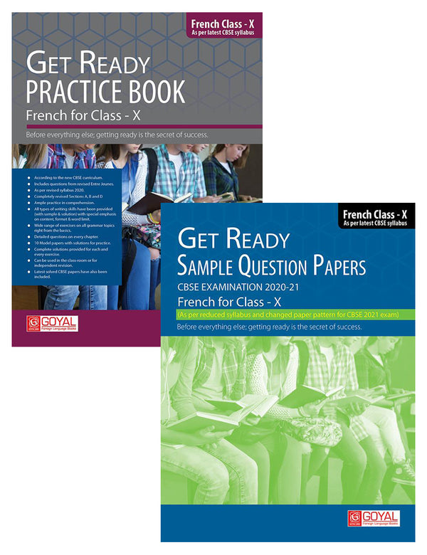 Get Ready Practice Book French For Class-X +Sample Question Papers