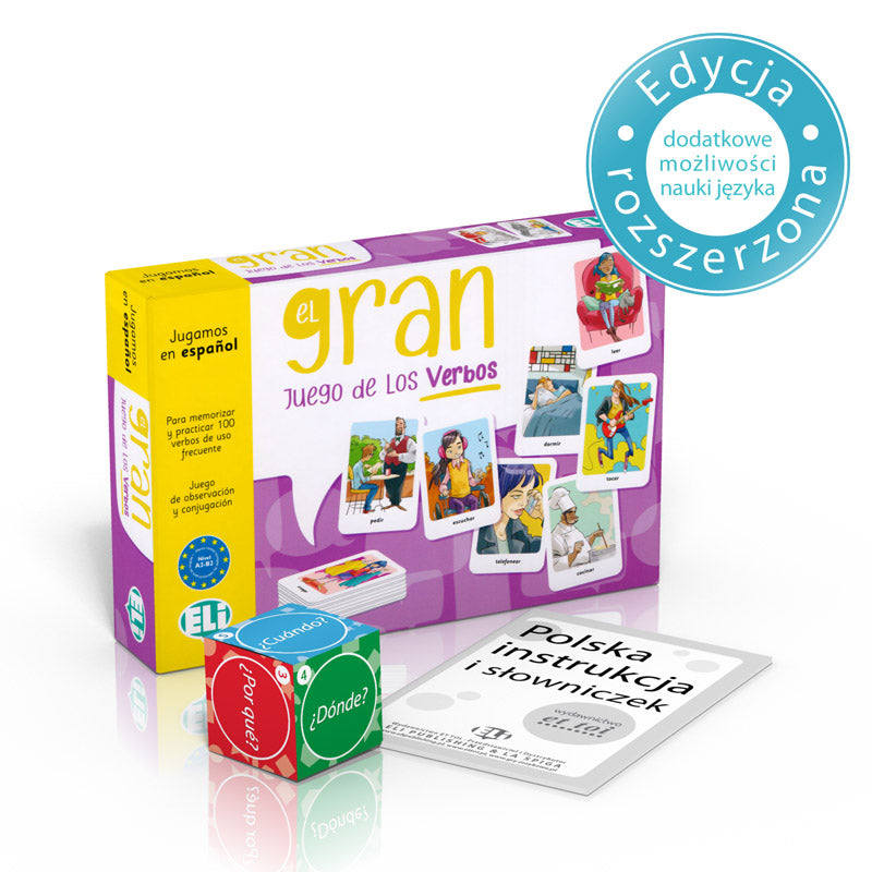 El Gran Juego de los Verbos - gra językowa z polską instrukcją i suplementem