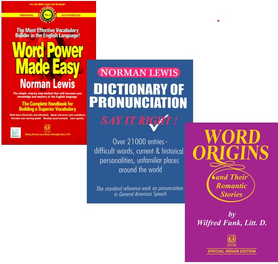 Word Power Made Easy+Dictionary of Pronunciation+Word Origin and Their Romantic Stories (Set of 3 books)