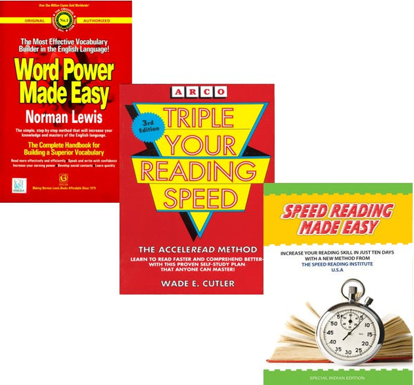 Word Power Made Easy+Triple Your Reading Speed+Speed Reading Made Easy (Set of 3 books)