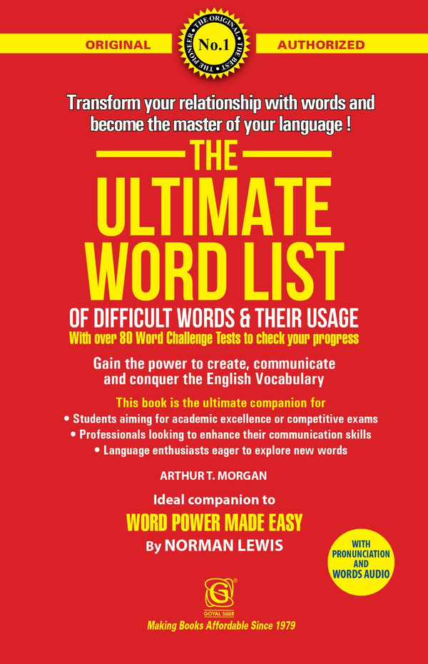 The Ultimate Word List Of Difficult Words & Their Usage - With over 80 word challenge tests to check your progress