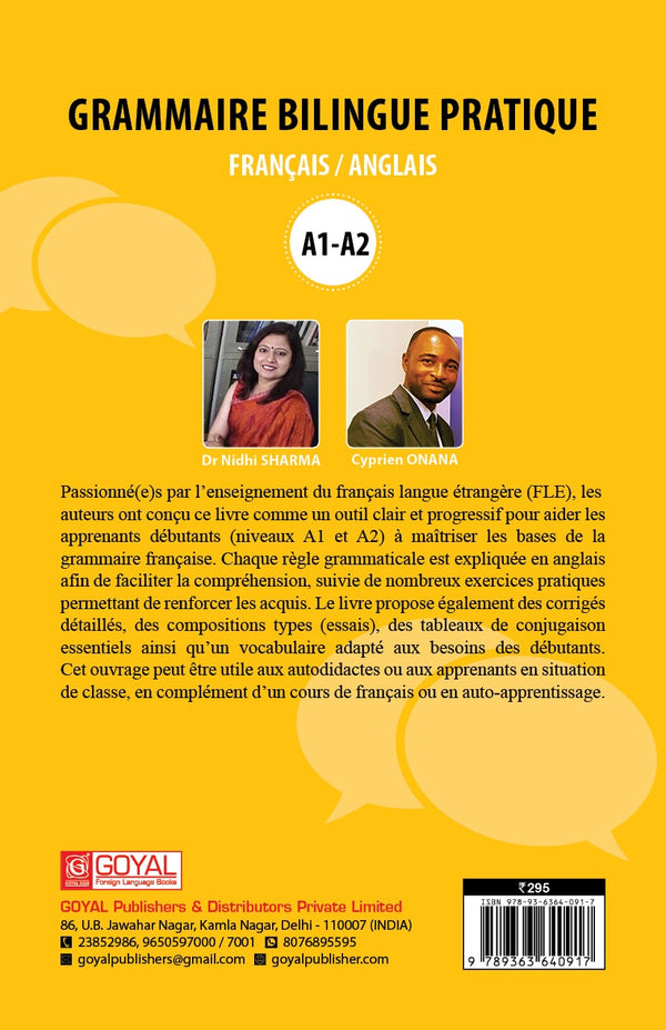 Grammaire Bilingue Pratique A1-A2 - Francais / Anglais