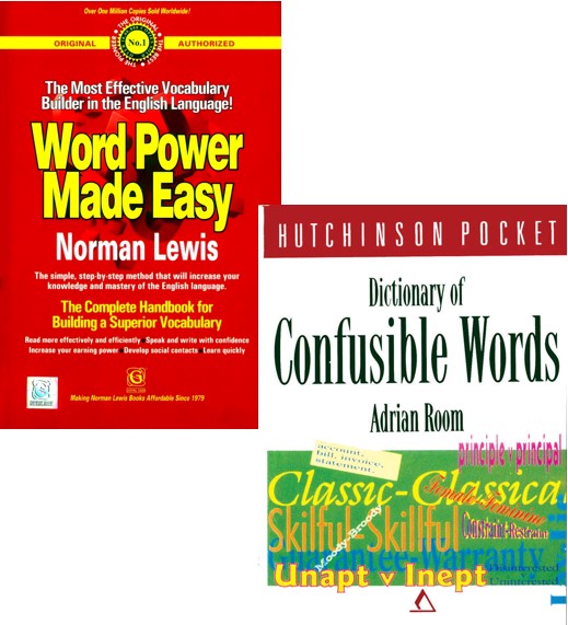 Word Power Made Easy + Dictionary of Confusible Words (Set of 2 books)