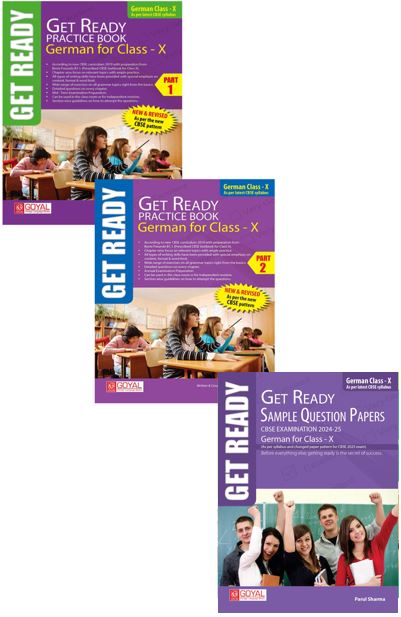 Get Ready Practice Book German for Class-X Part 1+2+ Sample Question Papers