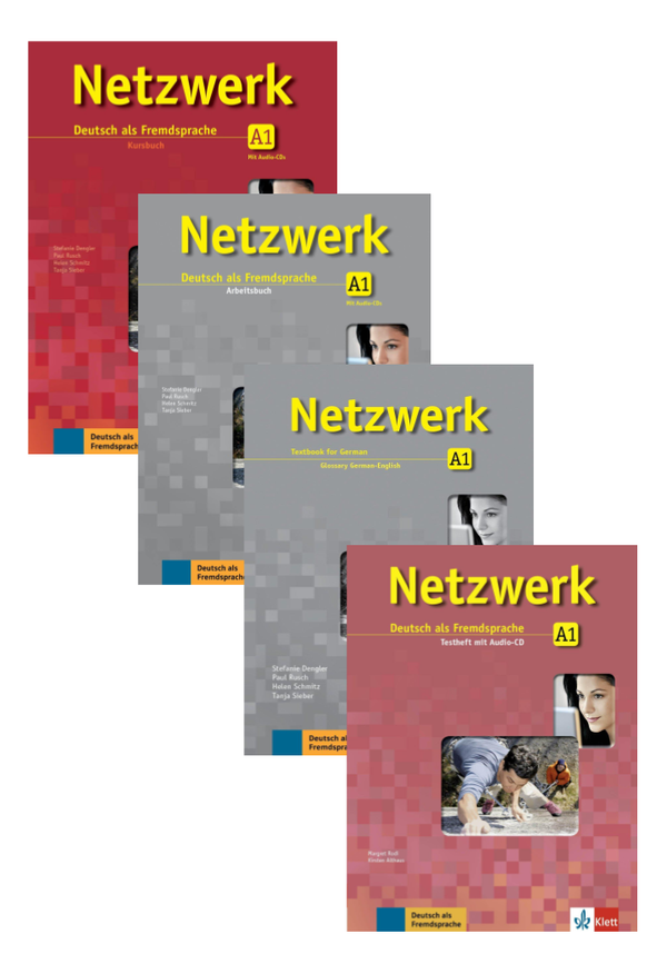 Netzwerk A1-Textbook+Workbook+Glossar+Testheft+Audios Downloadable (Set of 4 books)