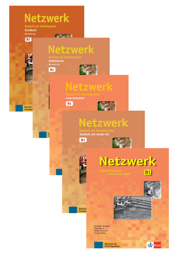 Netzwerk B1 Textbook+Workbook+Glossar+Intensivtrainer+Testheft+Downloadable CD (Set of 5 books)