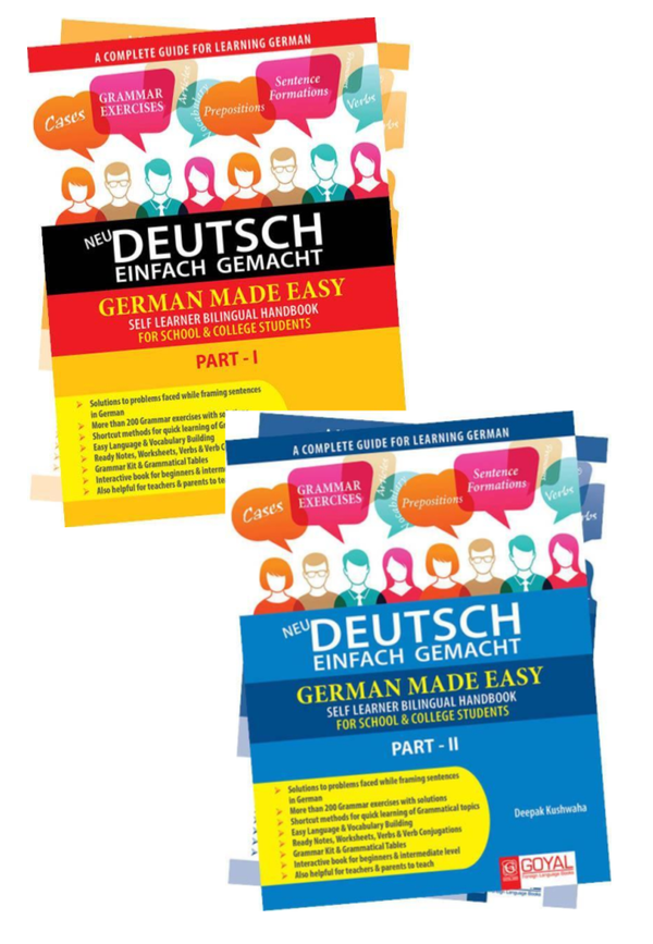 NEU Deutsch Einfach Gemacht -German Made Easy Part 1 + Part 2 With Answer (Set Of 4 Books)