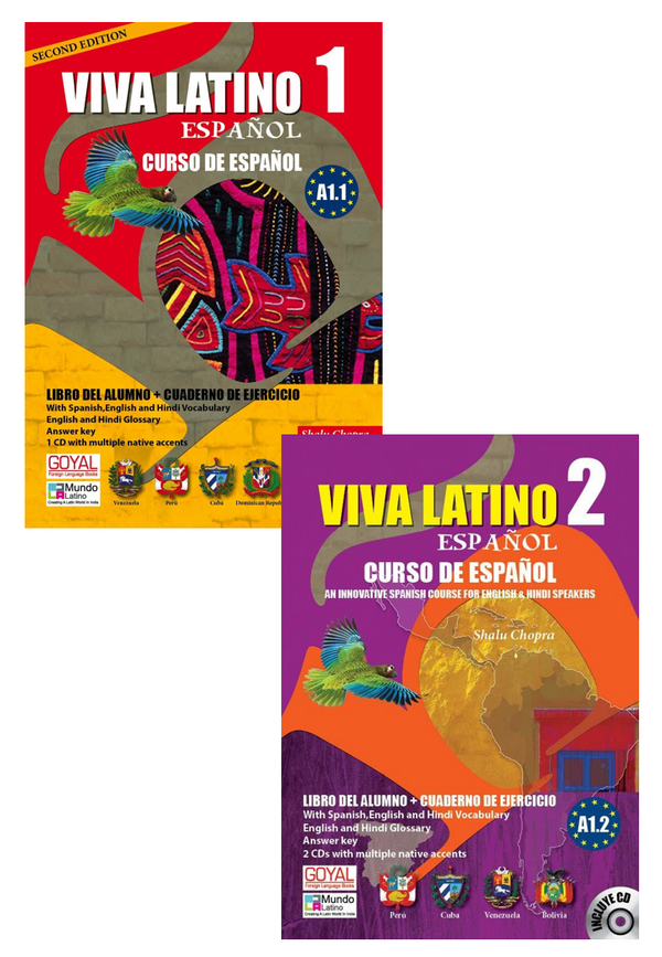 Viva Latino 1 & 2 - (A1.1+A1.2) Curso De Español (2 Books Set)
