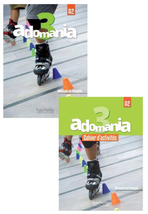 Adomania 3-A2 Livre De L’Élève+Cahier D’Activités+Cd Rom+Audio+Parcours Digital (2 Books set)