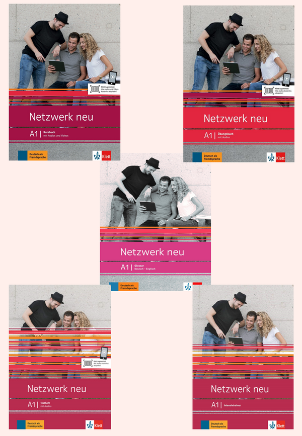 Netzwerk Neu A1- Textbook+Workbook+Glossar+Testheft+Intensivtrainer Audio Downloadable (Set OF 5)