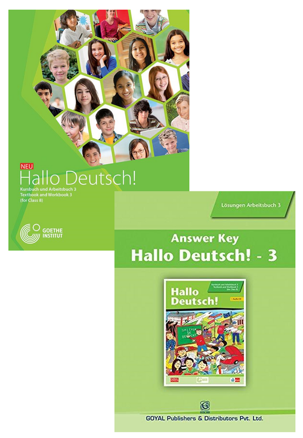 Hallo Deutsch 3 Textbook + Workbook ( Audio Downloadable ) Answer Key (2 Book Set)