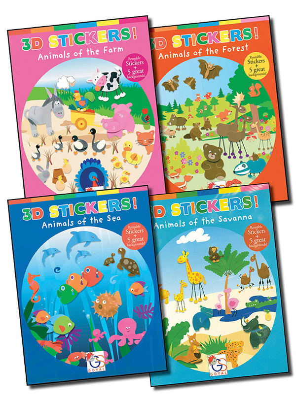 My First Discovery Series 3D Sticker Books (Pack of 4 Books): Set-3