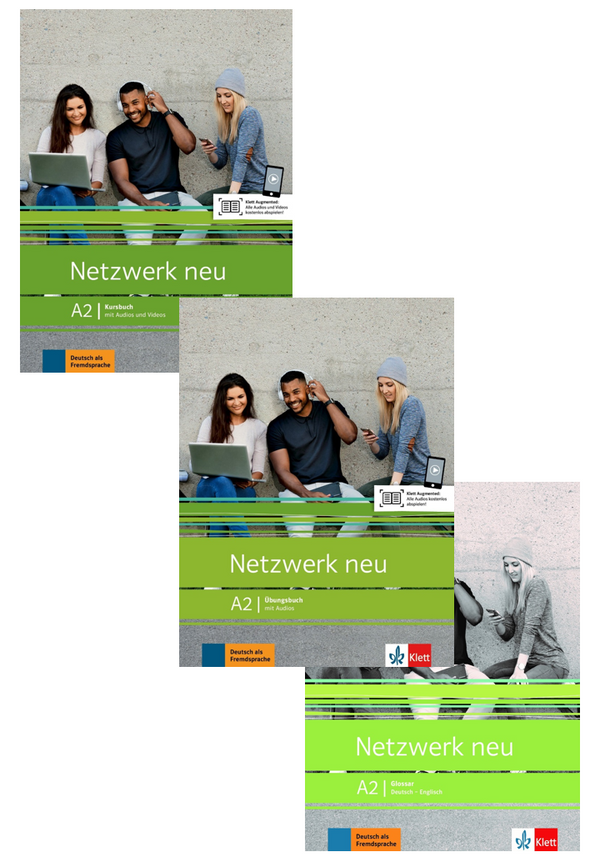 Netzwerk Neu A2 Textbook+Workbook+Glossar Audio CD Downloadable (Set Of 3 Books )