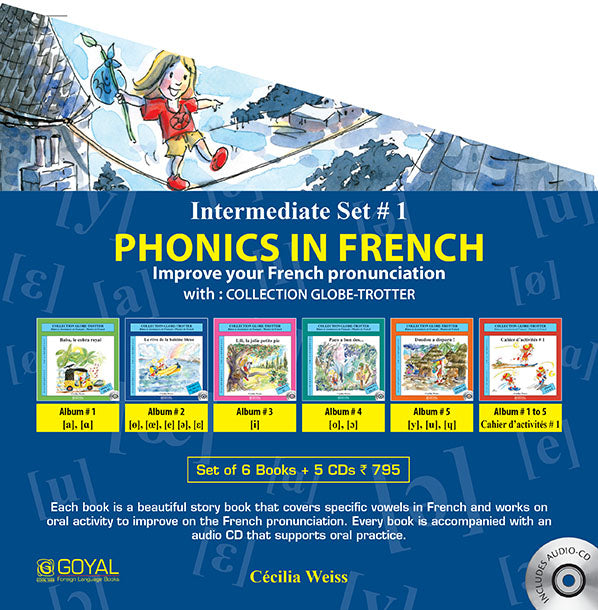 Phonics in French Intermediate Set # 1 (Set of 6 Books + 5 CDs)
