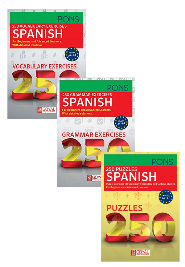 250 Vocabulary + Grammar + Puzzles  Exercises Spanish
