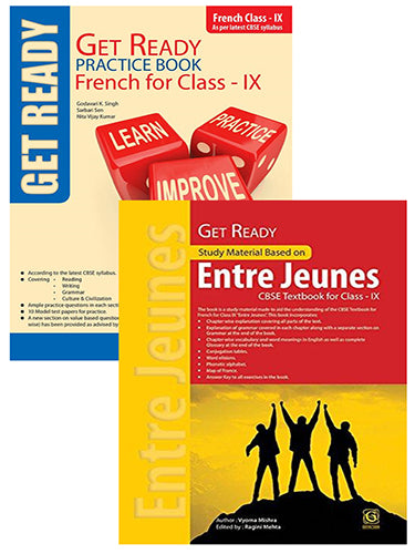 Get Ready Practice Book French Class IXth +Topper’S Handbook Entre Jeunes Class IXth ( 2 Book Set )